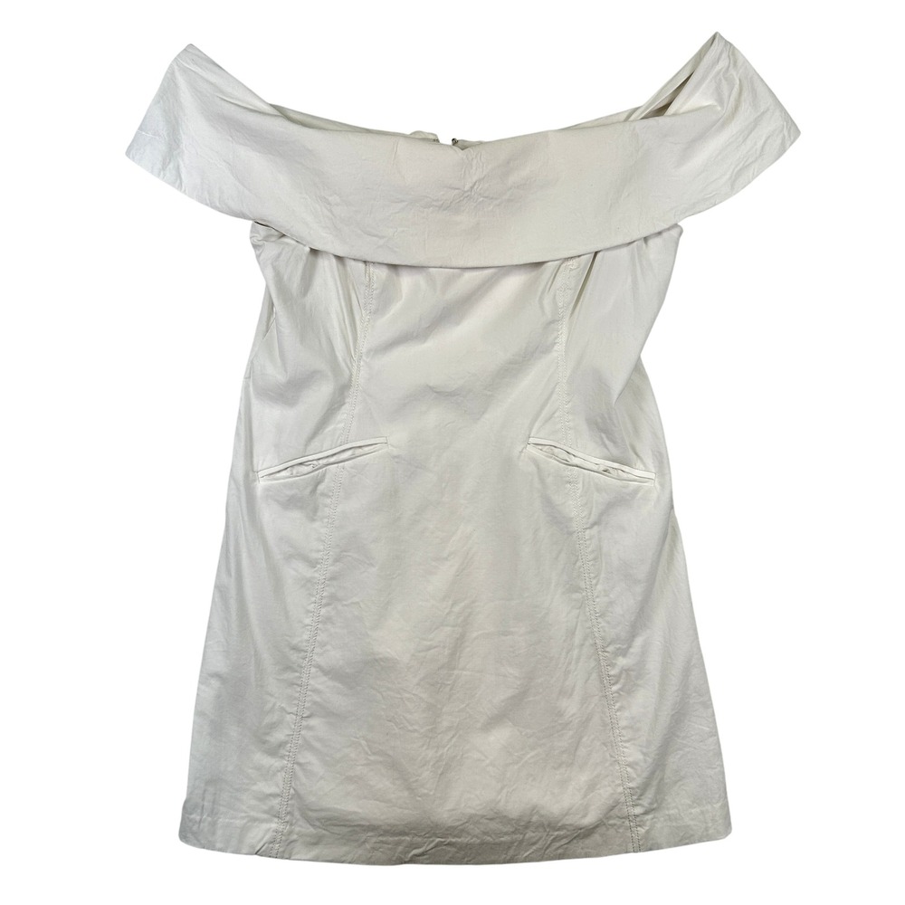 BHLDN Dress Womens Large Off Shoulder White Fit Flare Lined Anthropolgie Wedding